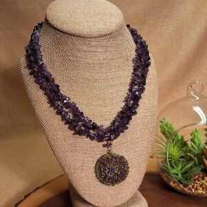 Anne Koplik Amethyst Double Strand Necklace